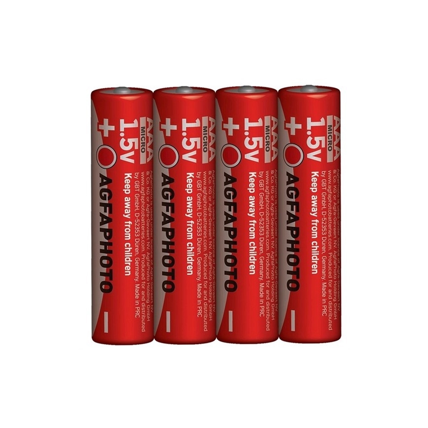 4 stk. zinkbatterier AAA 1,5V