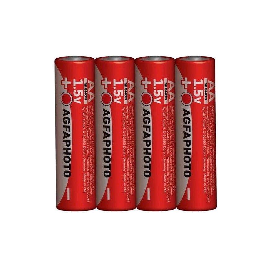 4 stk. Zinkbatteri AA 1,5V