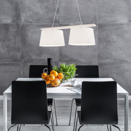 Loftlampe på kabel AIDA 2xE27/60W/230V eg