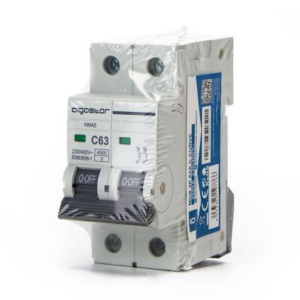 Aigostar - 2-polet automatsikring 2P-50A-C 230-400V