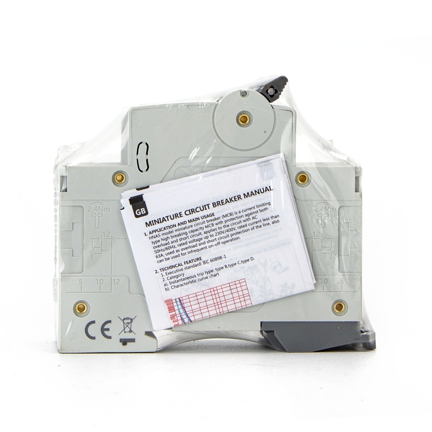Aigostar - 2-polet automatsikring 2P-50A-C 230-400V