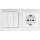 Aigostar - 3-gangs afbryder (model 3) med SCHUKO-stik 230 V og ramme, hvid