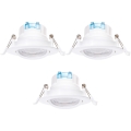 Aigostar - 3x LED indbygningslampe LED/5W/230V 6500K Ø 8,5 cm hvid