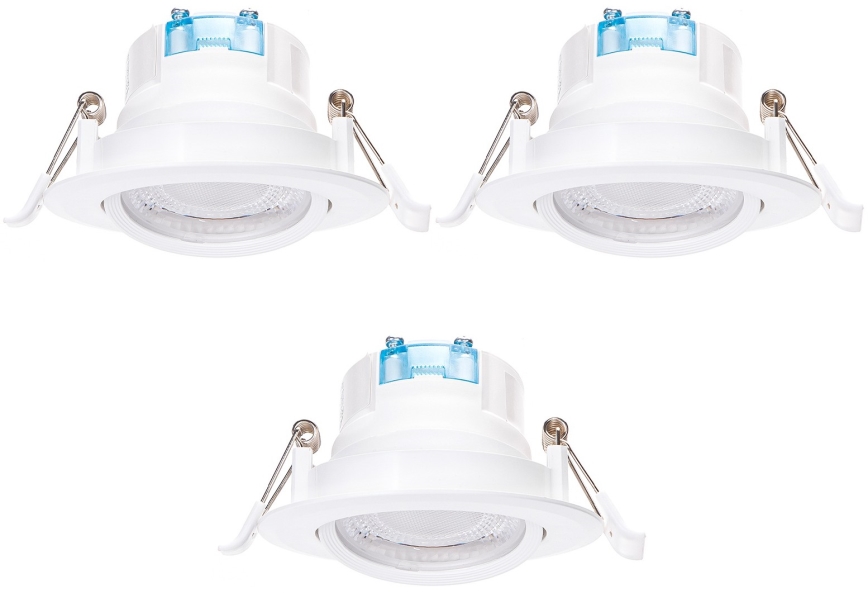 Aigostar - 3x LED indbygningslampe LED/5W/230V 6500K Ø 8,5 cm hvid