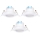 Aigostar - 3x LED indbygningslampe LED/5W/230V 6500K Ø 8,5 cm hvid