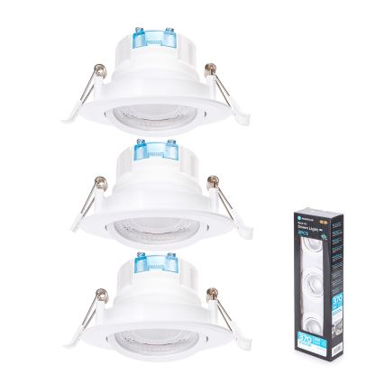 Aigostar - 3x LED indbygningslampe LED/5W/230V 6500K Ø 8,5 cm hvid