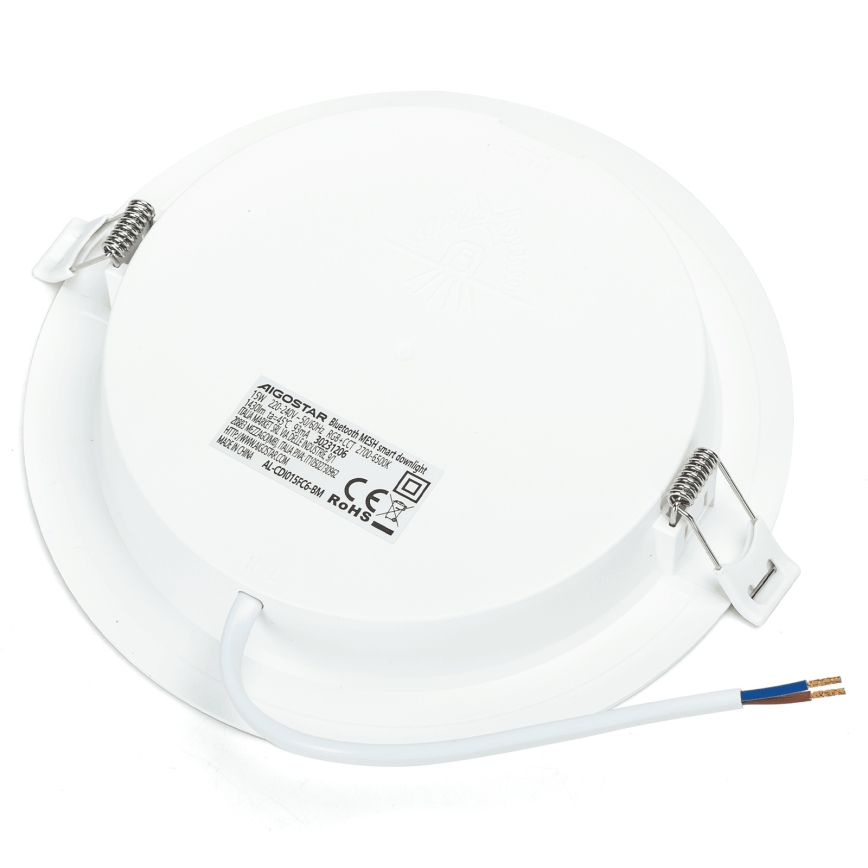 Aigostar - 3x LED indbygningslampe m. RGB-farver dæmpbar MESH 15W/230V 2700K-6500K diam. 17 cm