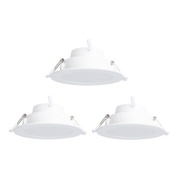 Aigostar 3x LED indbygningslampe m. RGBW-farver dæmpbar MESH 6W/230V 2700K-6500K diameter 11,5 cm