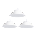 Aigostar - 3x LED indbygningslampe m. RGBW-farver dæmpbar MESH LED/9W/230V 2700K-6500K diameter 14,5 cm