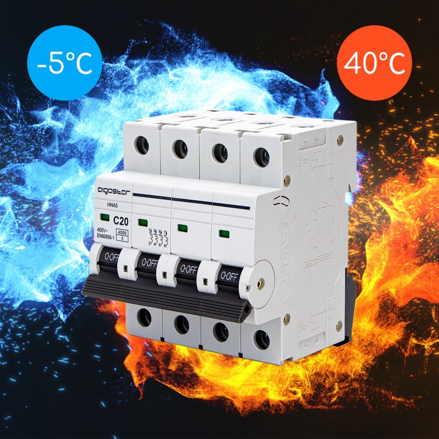 Aigostar - 4-polet automatsikring 4P-20A-C 400V