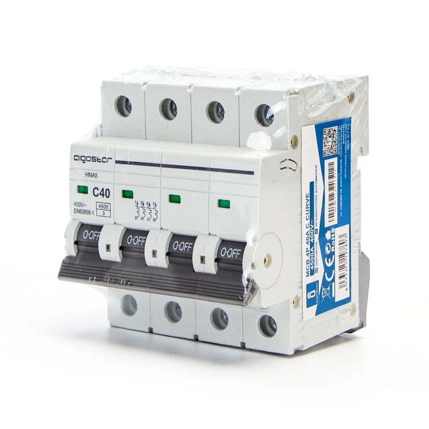 Aigostar - 4-polet automatsikring 4P-40A-C 400V