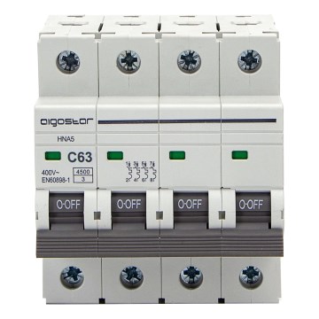 Aigostar - 4-polet automatsikring 4P-63A-C 400V