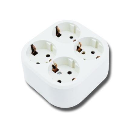 Aigostar - 4-vejs SCHUKO-stikkontakt 250 V/16 A