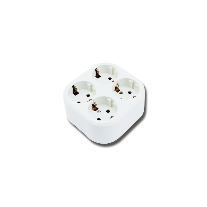 Aigostar - 4-vejs SCHUKO-stikkontakt 250 V/16 A