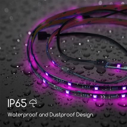 Aigostar - 4x LED strip dæmpbart RGB-farver 0,5 m LED/2,5W/5V IP65 + fjernbetjening