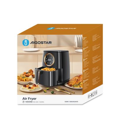Aigostar - Airfryer 1400W/230V 4,2l sort