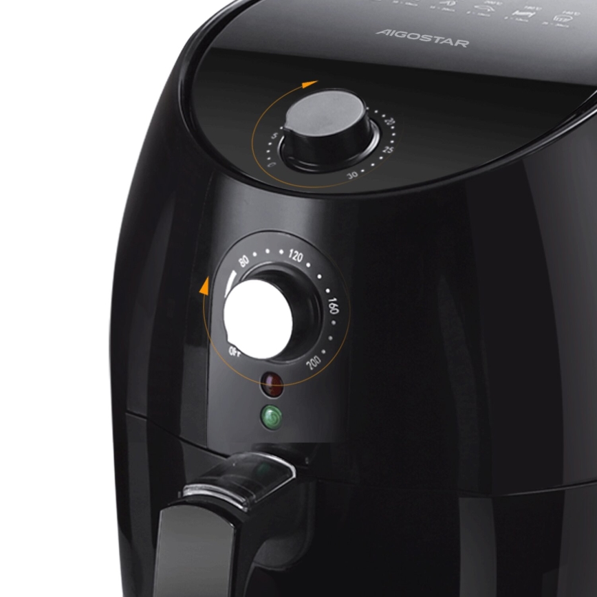 Aigostar - Airfryer 1500W/230V 3,5l sort