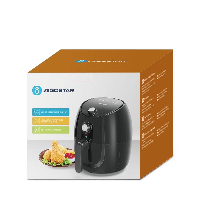 Aigostar - Airfryer 1500W/230V 3,5l sort