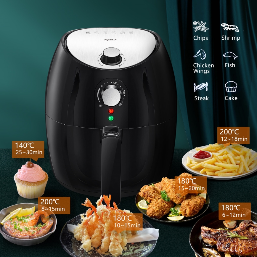 Aigostar - Airfryer 1500W/230V 3,5l sort