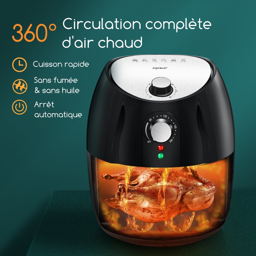 Aigostar - Airfryer 1500W/230V 3,5l sort