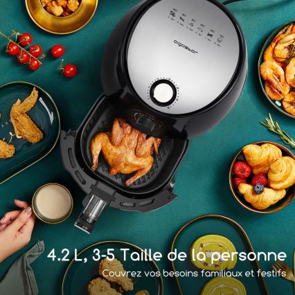 Aigostar - Airfryer 1500W/230V 3,5l sort