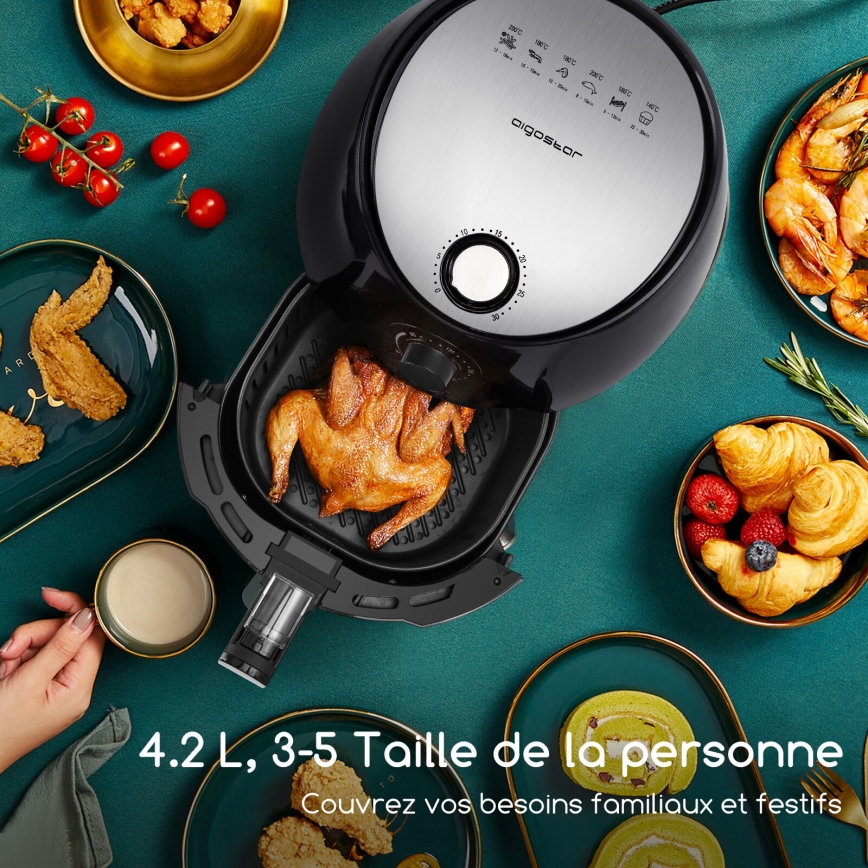 Aigostar - Airfryer 1500W/230V 3,5l sort