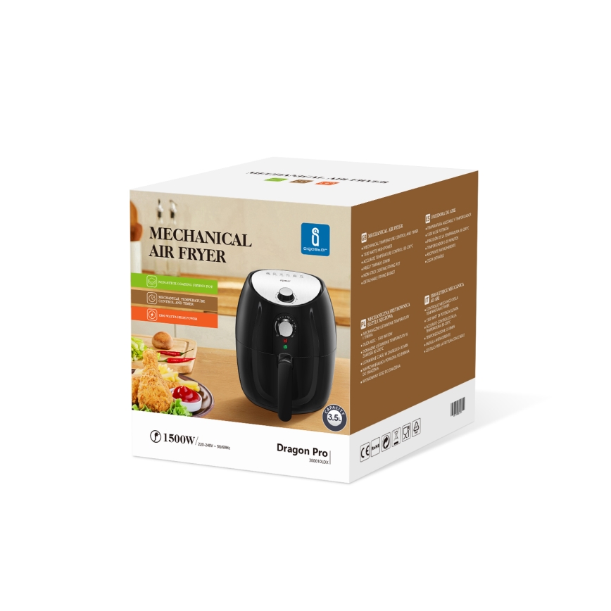 Aigostar - Airfryer 1500W/230V 3,5l sort