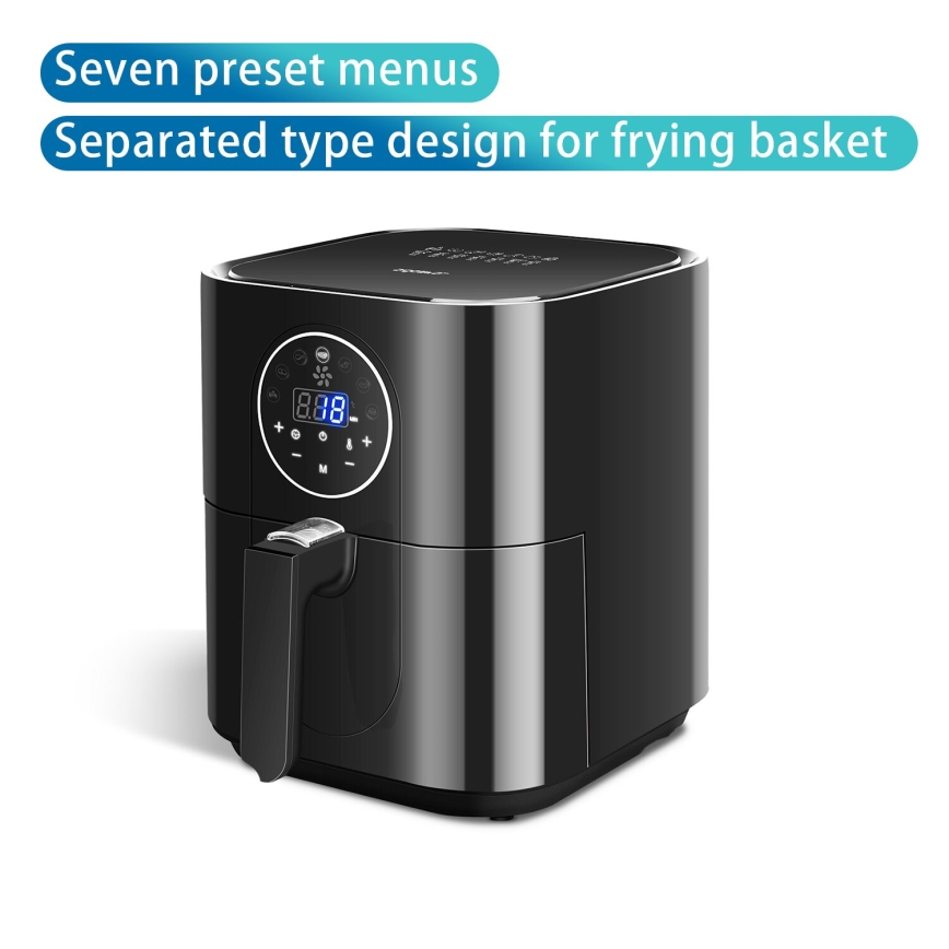 Aigostar - Airfryer 1500W/230V 3,5l sort