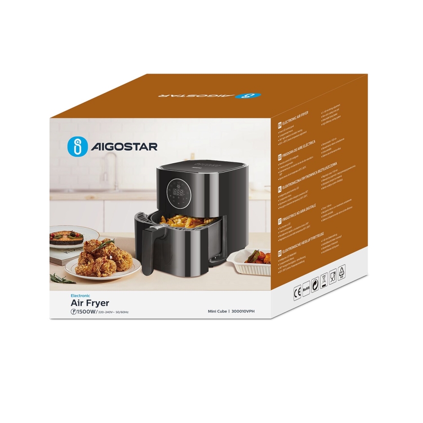 Aigostar - Airfryer 1500W/230V 3,5l sort