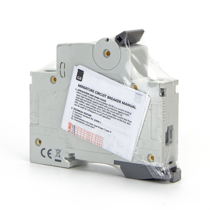 Aigostar - Automatsikring 1-faset 1P-63A-C 230-400V