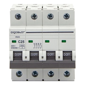 Aigostar - Automatsikring 4-polet 4P-25A-C 400V