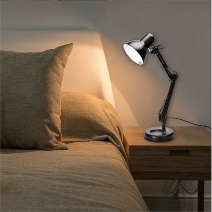 Aigostar - Bordlampe 02.01.2001 1xE27/40W/230V sort