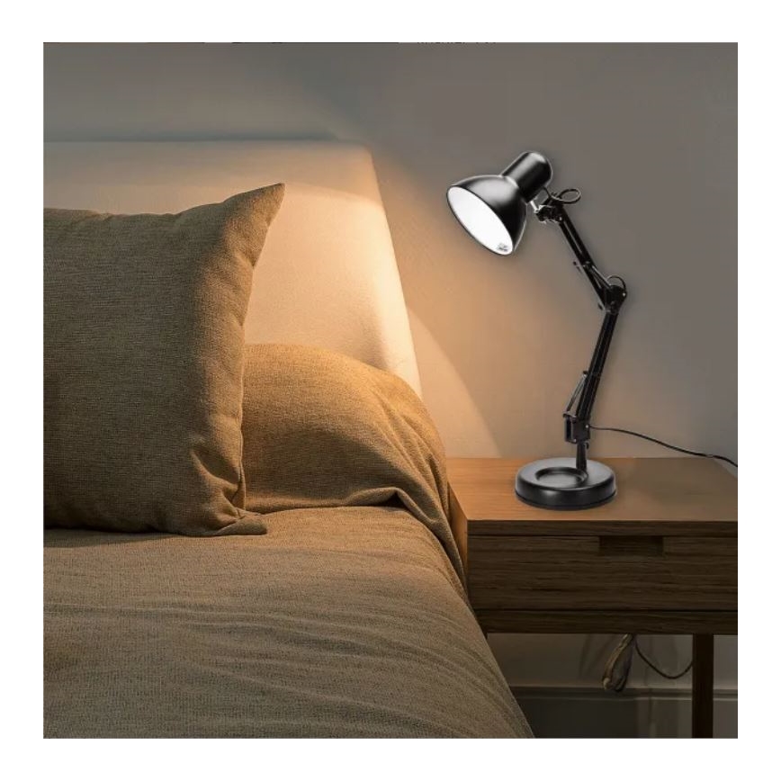 Aigostar - Bordlampe 02.01.2001 1xE27/40W/230V sort