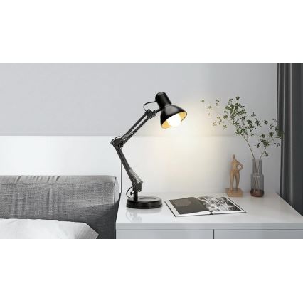 Aigostar - Bordlampe 02.01.2001 1xE27/40W/230V sort