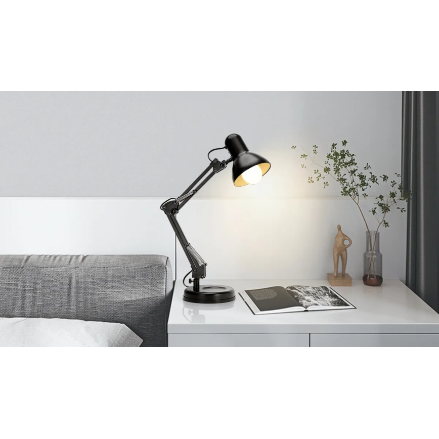 Aigostar - Bordlampe 02.01.2001 1xE27/40W/230V sort