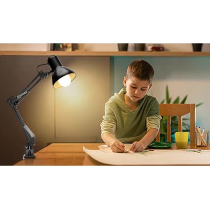 Aigostar - Bordlampe 02.01.2001 1xE27/40W/230V sort