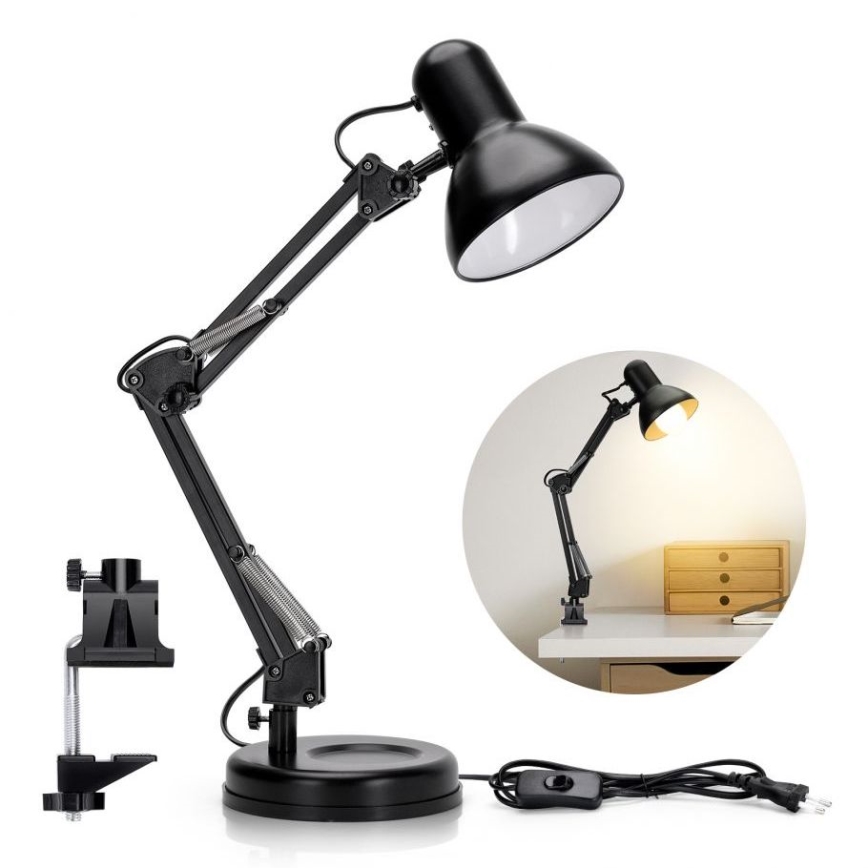 Aigostar - Bordlampe 02.01.2001 1xE27/40W/230V sort