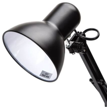 Aigostar - Bordlampe 02.01.2001 1xE27/40W/230V sort