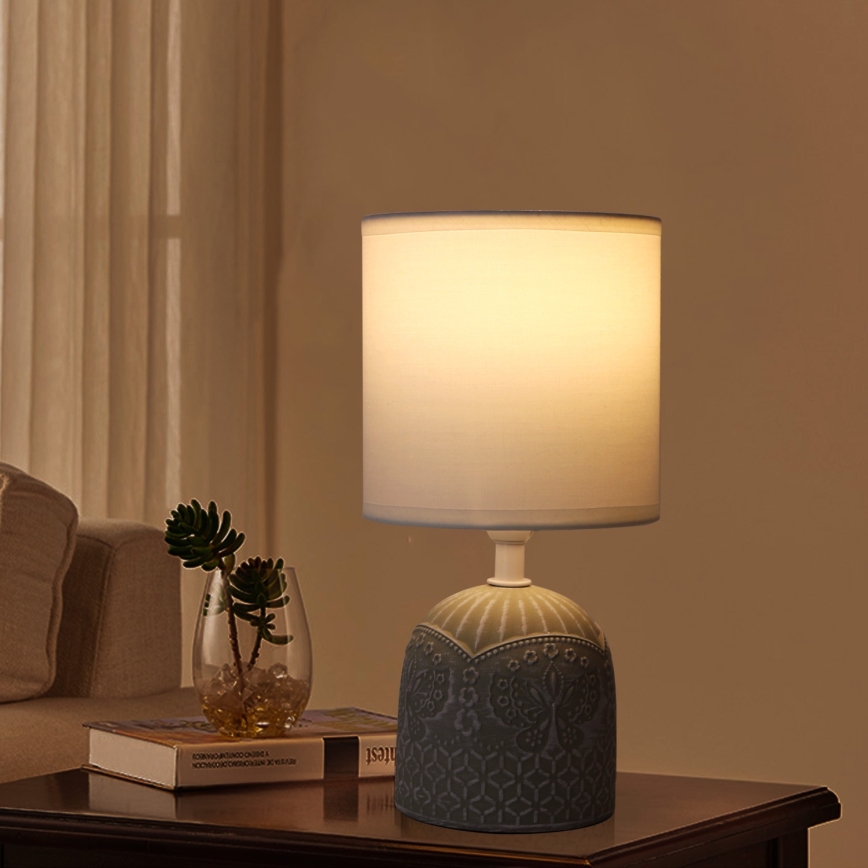 Aigostar - Bordlampe 1xE14/40W/230V beige/hvid