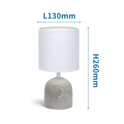 Aigostar - Bordlampe 1xE14/40W/230V beige/hvid