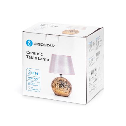 Aigostar - Bordlampe 1xE14/40W/230V guldfarvet