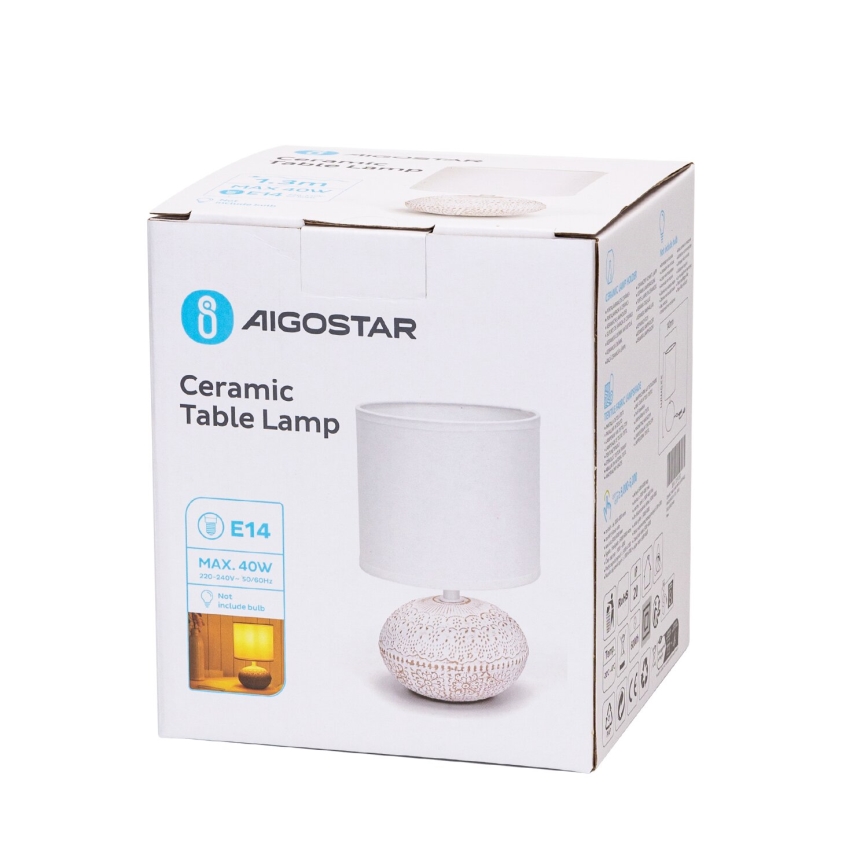 Aigostar - Bordlampe 1xE14/40W/230V
