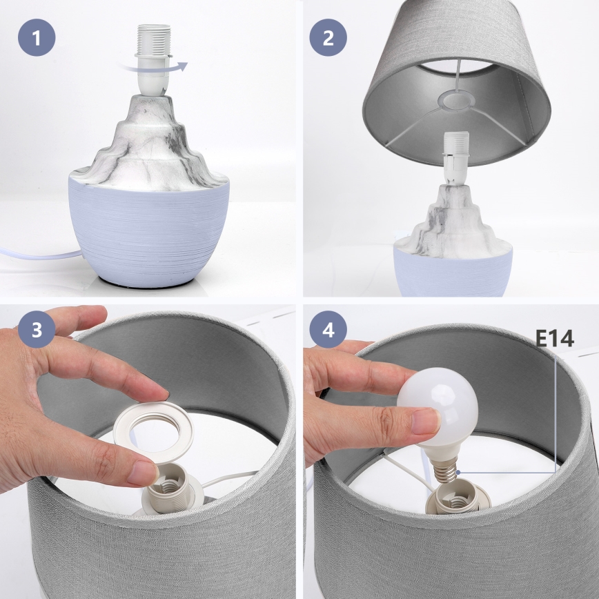 Aigostar - Bordlampe 1xE14/40W/230V