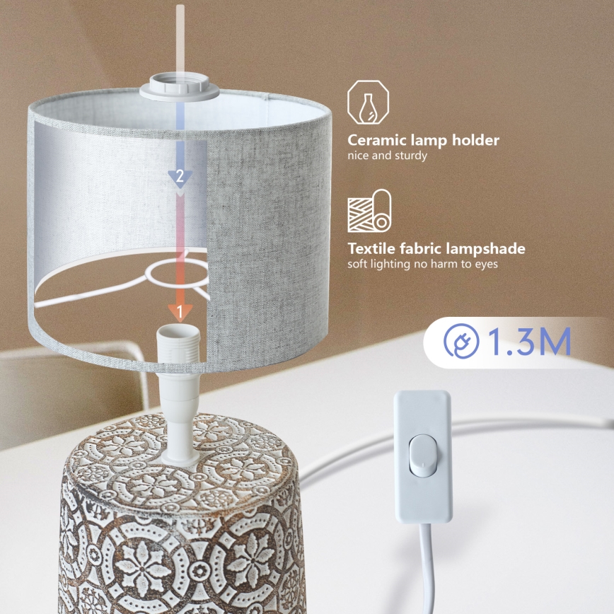 Aigostar - Bordlampe 1xE14/40W/230V