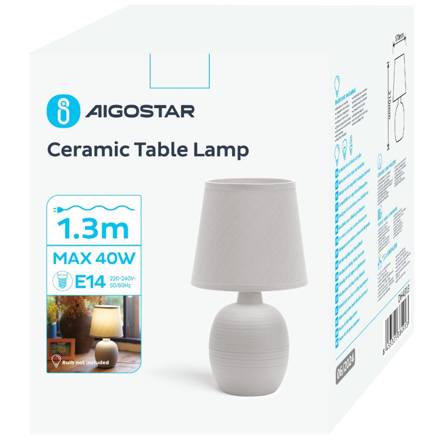 Aigostar - Bordlampe 1xE14/40W/230V
