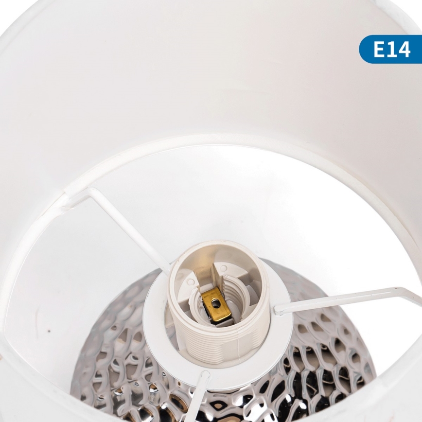 Aigostar - Bordlampe 1xE14/40W/230V skinnende krom