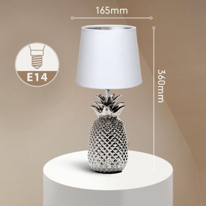 Aigostar - Bordlampe 1xE14/40W/230V skinnende krom