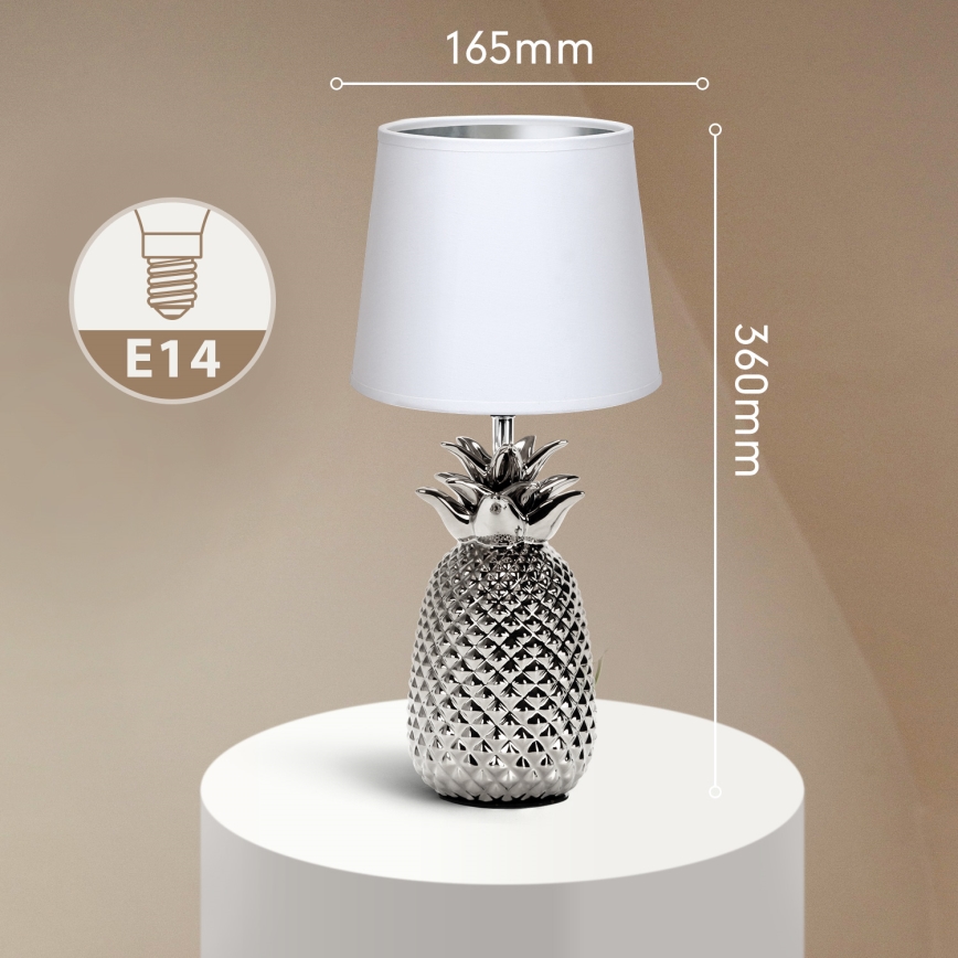 Aigostar - Bordlampe 1xE14/40W/230V skinnende krom
