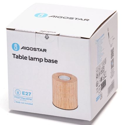 Aigostar - Bordlampe 1xE27/60W/230V beige