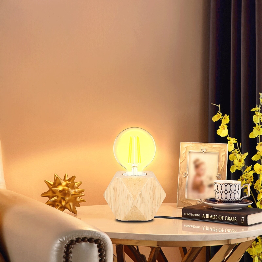 Aigostar - Bordlampe 1xE27/60W/230V beige